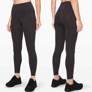 Lululemon Fast Free Tight Intergalactic Dark Grey Size 2 Running‎ Leggings Pants